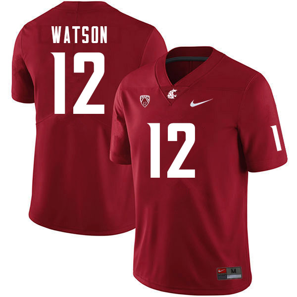 Men #12 Jaylen Watson Washington Cougars College Football Jerseys Sale-Crimson - Click Image to Close